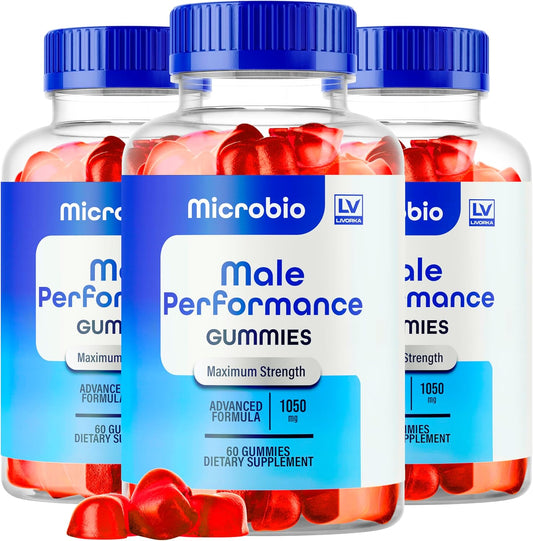 3 Pack of LIVORKA Microbio ME Gummies for Men - All Natural Support Supplement, 180 Gummies for 3 Months