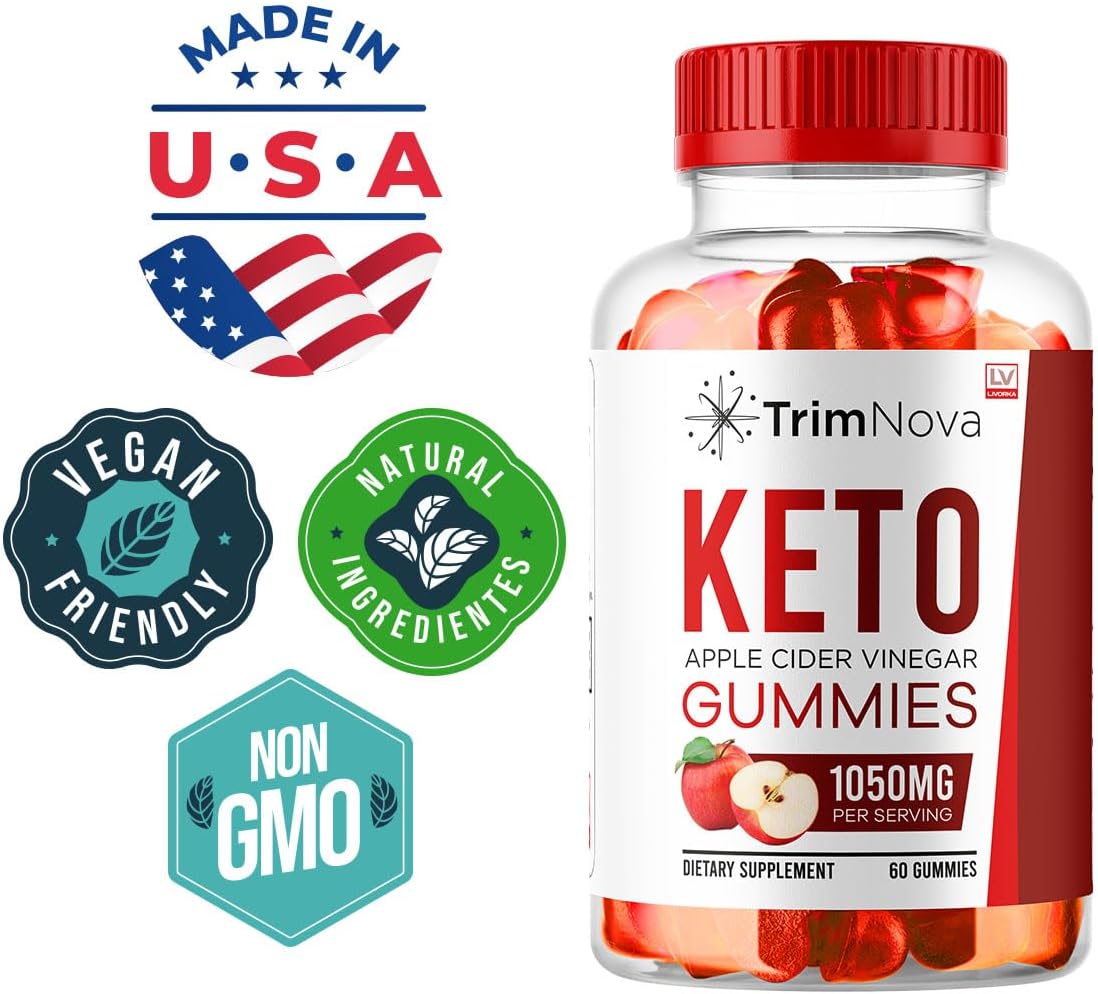 3 Pack of TrimNova Keto ACV Gummies - 1050MG Formula, 180 Gummies for 3 Months