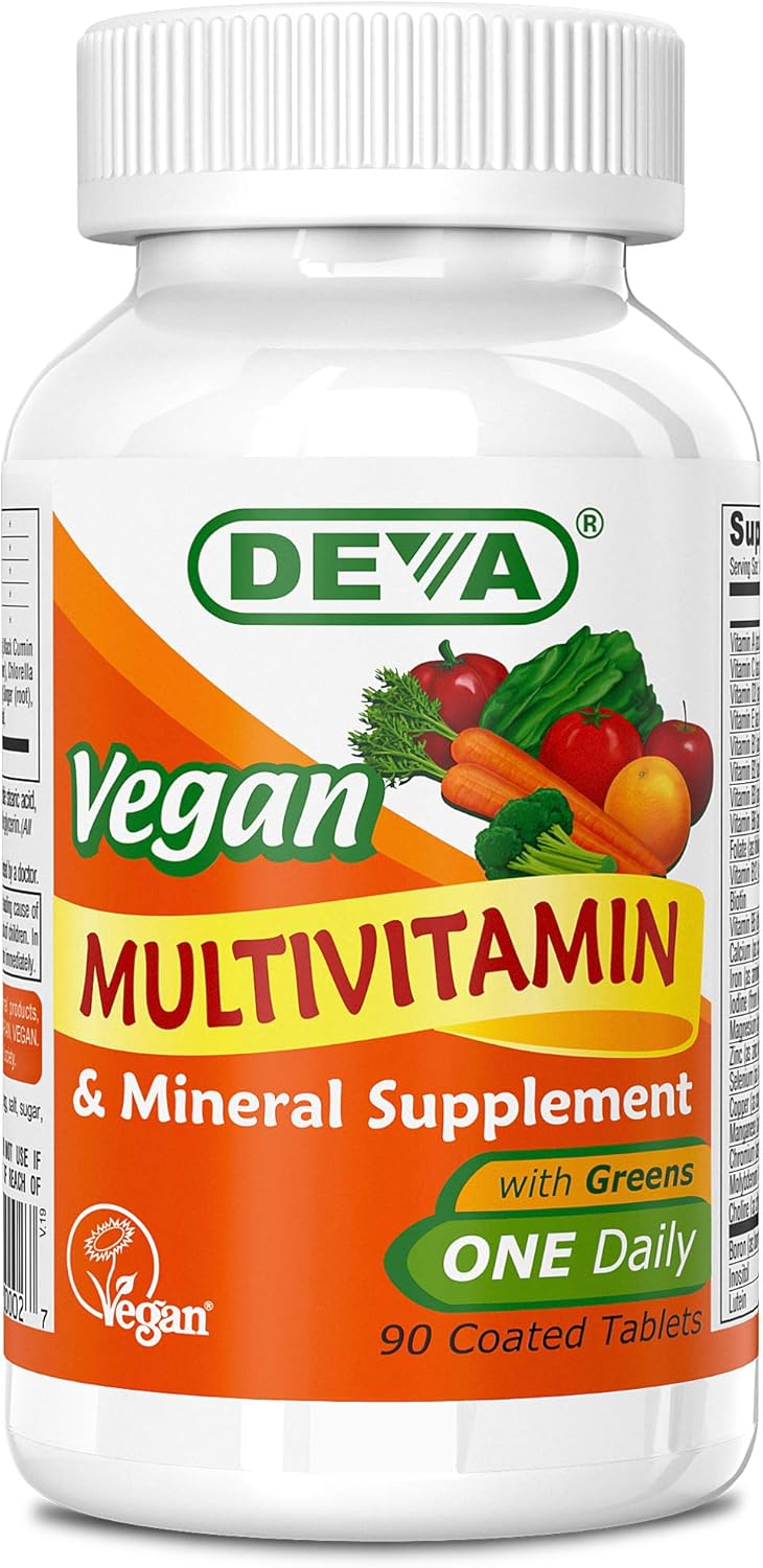 3 Packs of Deva Vegan Vitamins Daily Multivitamin & Mineral Supplement - 90 Tablets