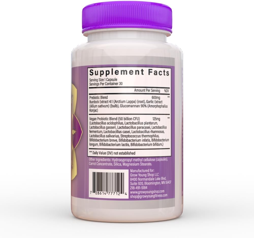 30-Day Supply: Grow Young Fitness Probiotic and Vanilla Collagen Bundle for Digestive Health, Skin, and Bones