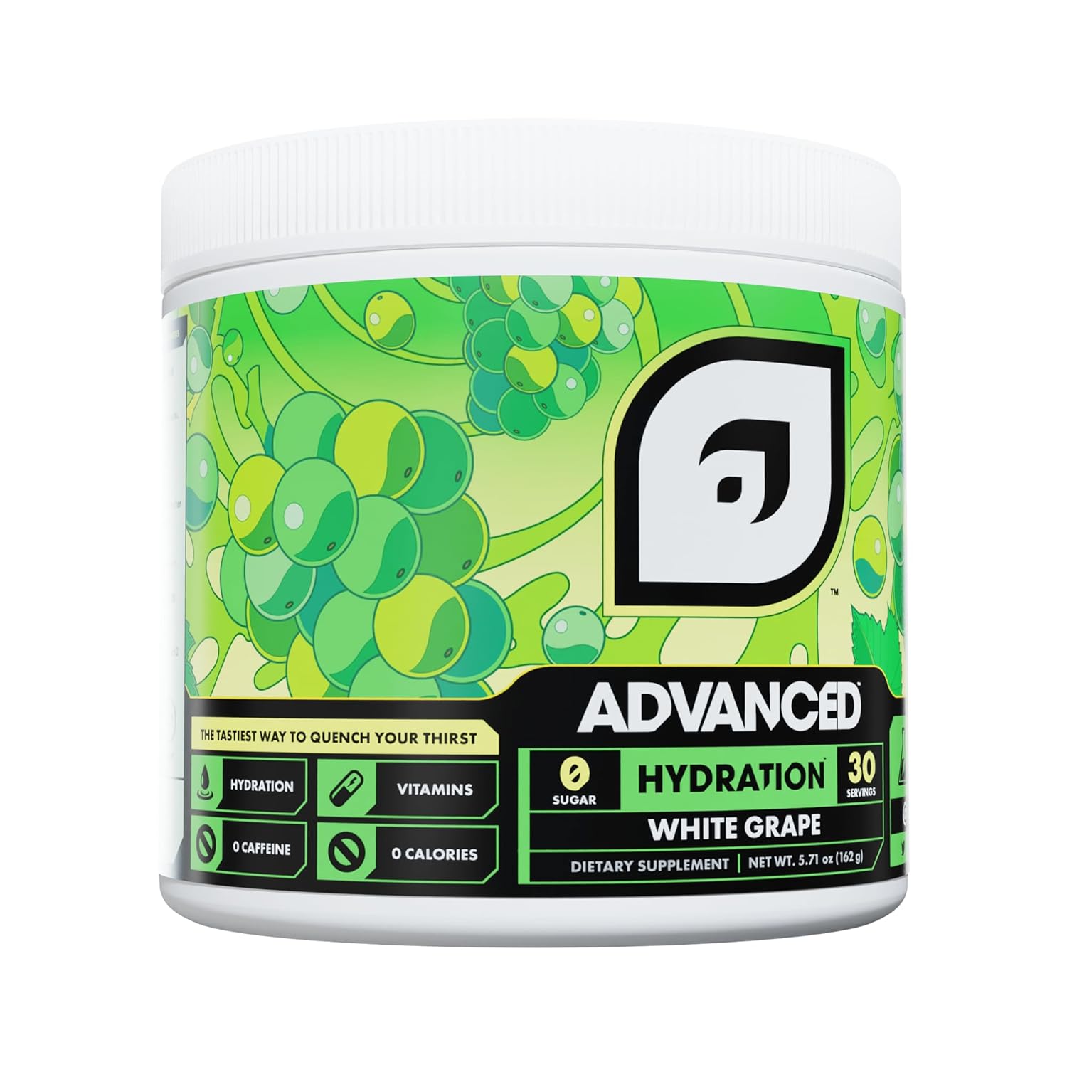 30-Serving White Grape Electrolyte Drink Mix with B Vitamins - Advanced Hydration Formula, Zero Calories, Sugar Free, Caffeine Free, Keto Friendly