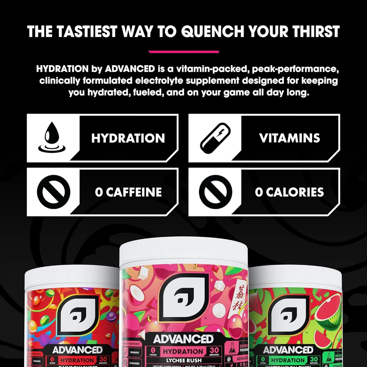 30-Serving White Grape Electrolyte Drink Mix with B Vitamins - Advanced Hydration Formula, Zero Calories, Sugar Free, Caffeine Free, Keto Friendly
