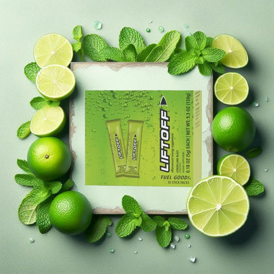 30 Servings of Generic Herbal LIFTOFF Lemon-Lime Blast Stick Packs for Instant Energy - Powder Form Energy Booster with Burst of Flavor