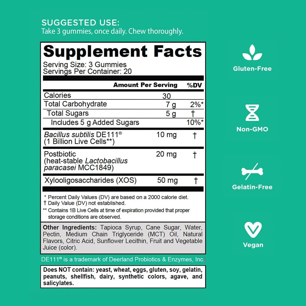 300 Count Goli Nutritional Supplement Gummies with Pre, Post, and Probiotics - Gluten-Free, Vegan, Non-GMO, Gelatin-Free