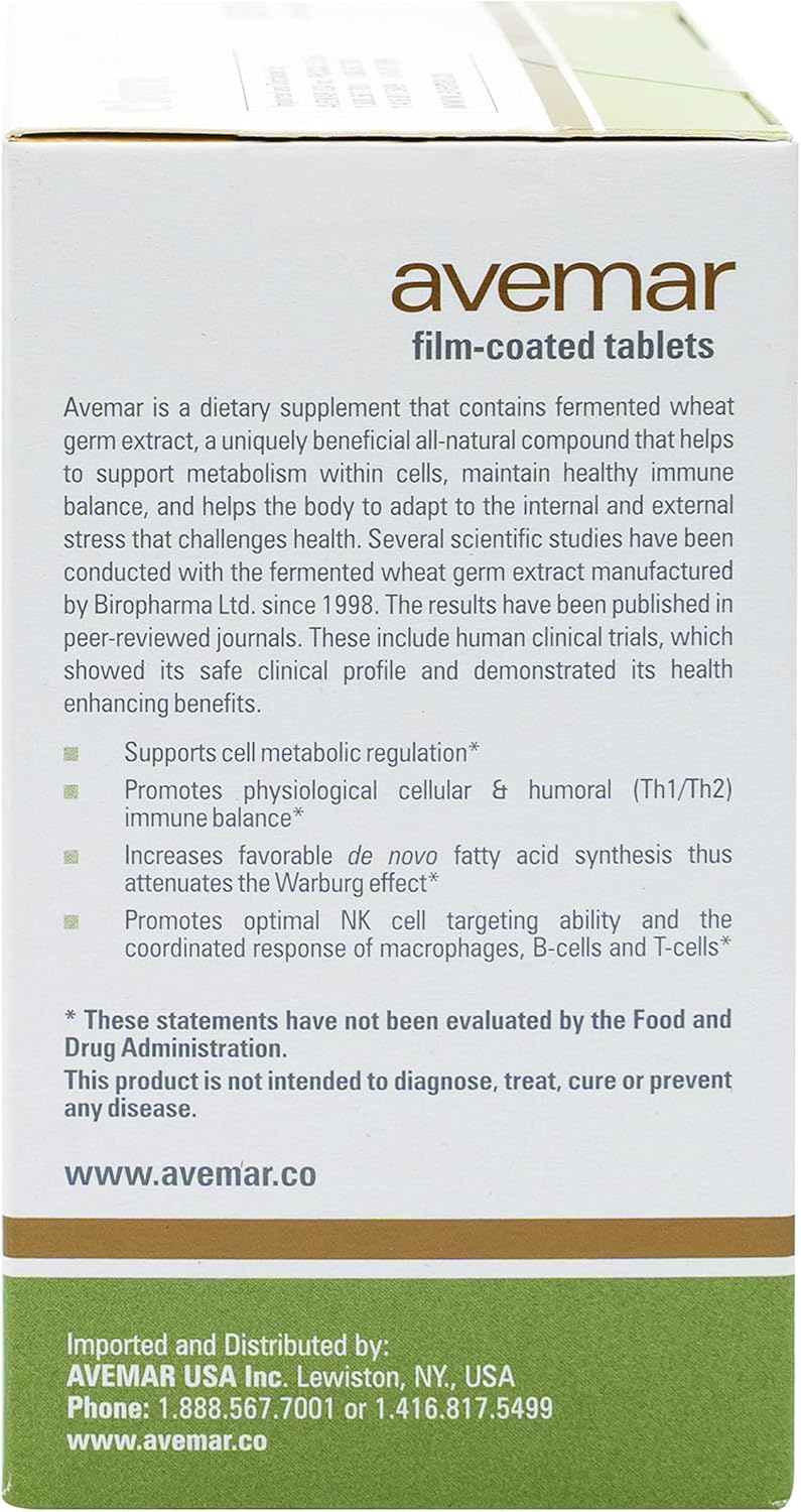 300 Tablets of Avemar Fermented Wheat Germ Extract with Spermidine for Immune & Cell Support, Energy Boost & Joint Health