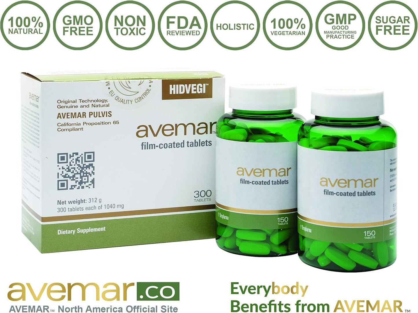 300 Tablets of Avemar Fermented Wheat Germ Extract with Spermidine for Immune & Cell Support, Energy Boost & Joint Health