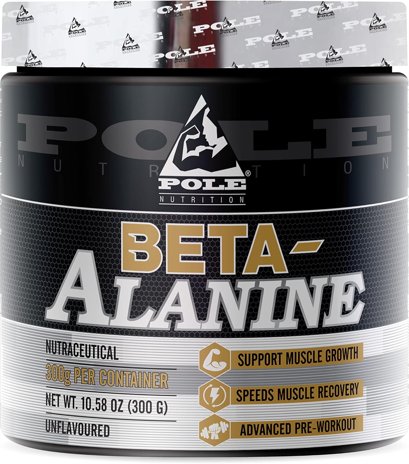 300g Pole Nutrition Beta-Alanine Powder - Unflavored, 75 Servings