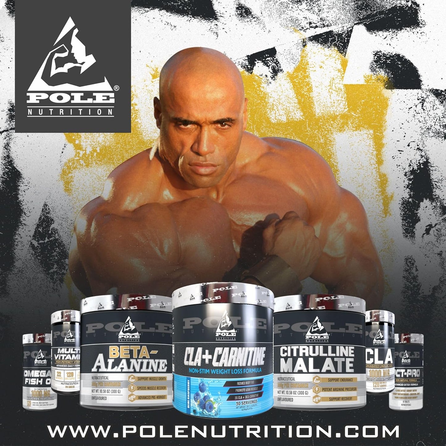 300g Pole Nutrition Beta-Alanine Powder - Unflavored, 75 Servings