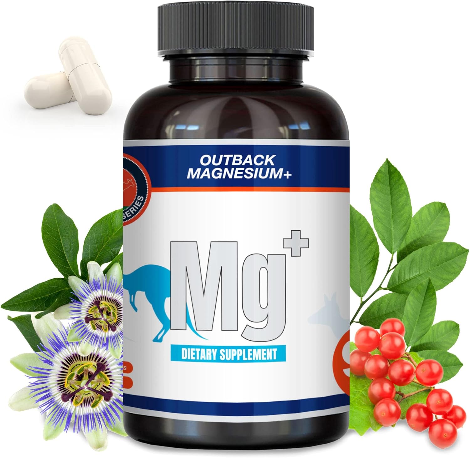 300mg Magnesium Citrate & Glycinate Supplement - 90 Count - Outback Series
