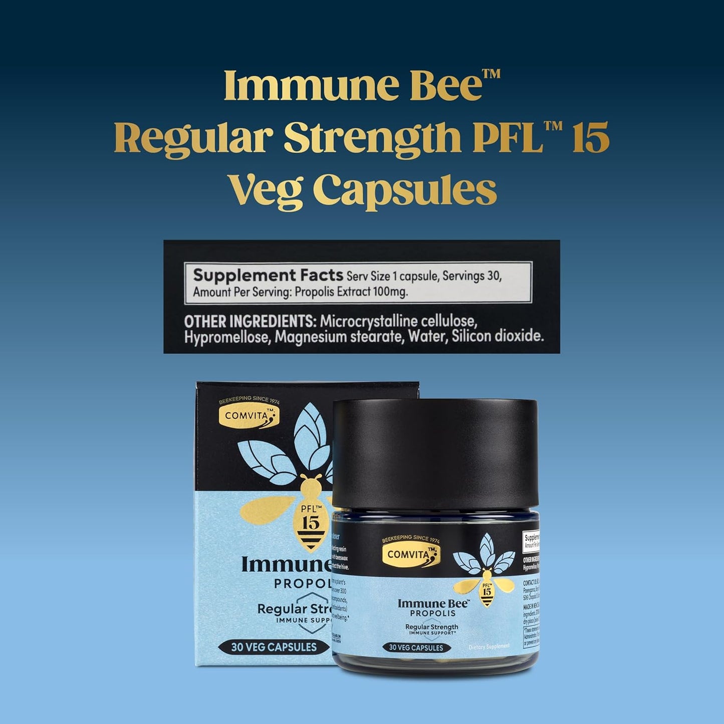 30ct COMVITA Propolis Vcaps with PFL 15 Strength