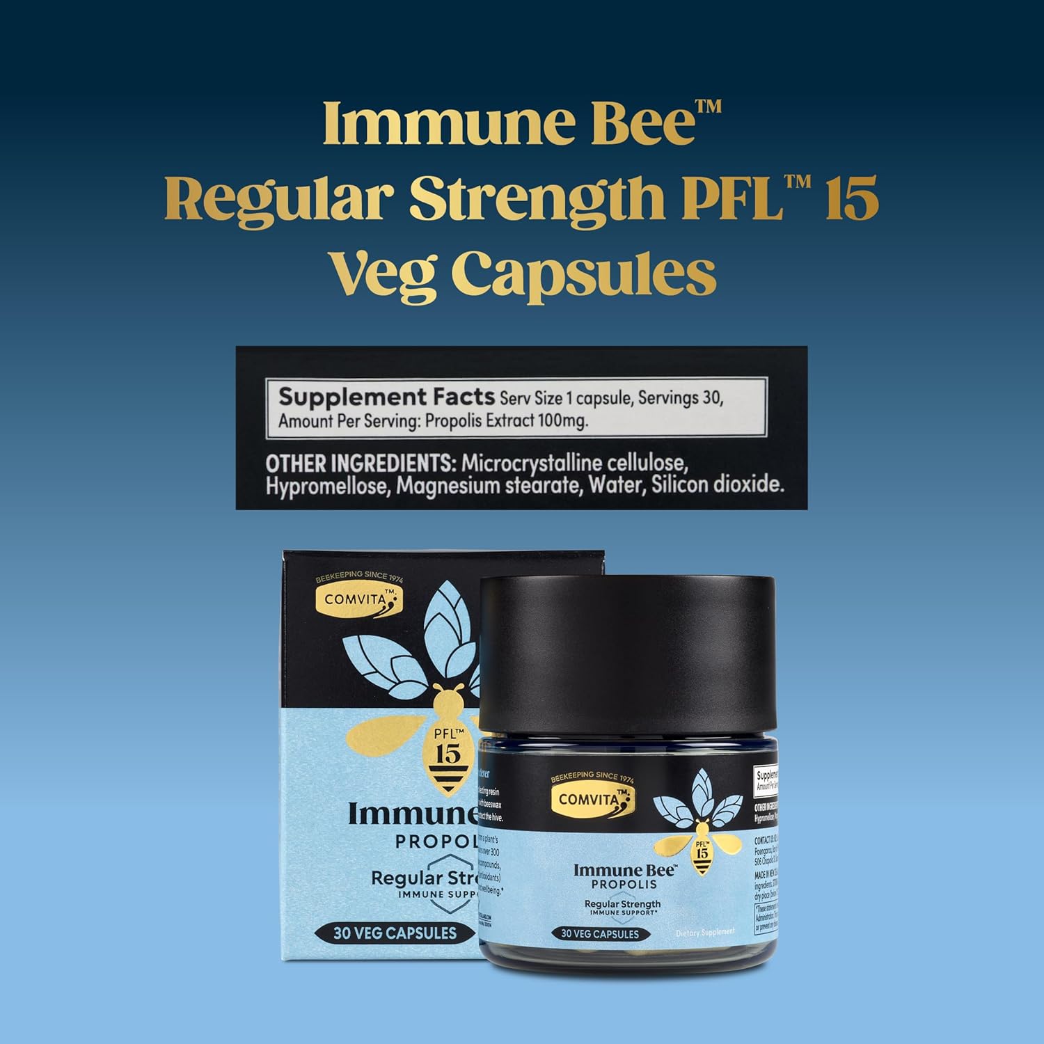 30ct COMVITA Propolis Vcaps with PFL 15 Strength