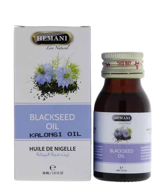 30ml Hemani Black Seed Oil - Premium Cold Pressed Nigella Sativa Oil for Digestive Health, Brain Function, Immune Support - Natural Thymoquinone Source