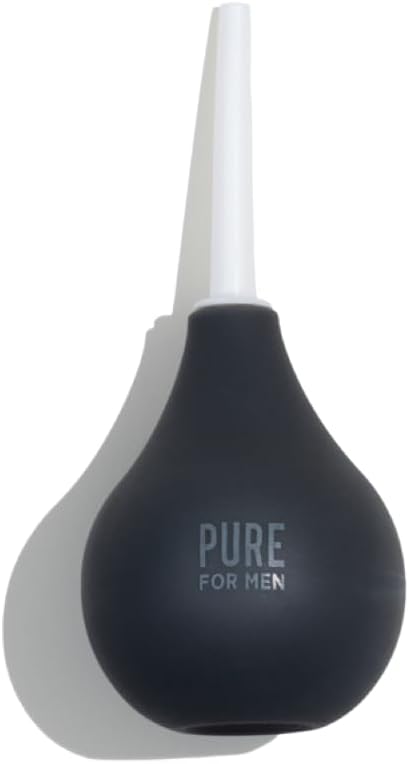 Pure for Men Bum Bulb Anal Douche Kit - Detachable Tip, Reusable Enema - 3 oz Capacity - Easy to Use & Durable - Espot.com.au