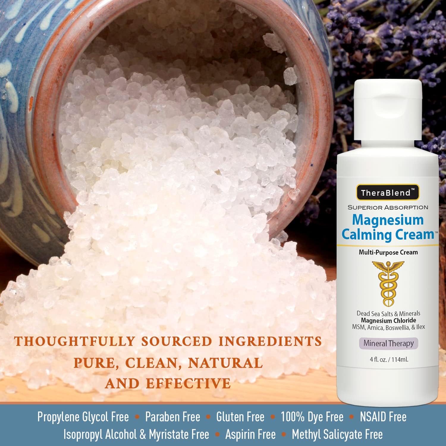 32 oz CryoDerm Magnesium Calming Cream for Soothing Relief