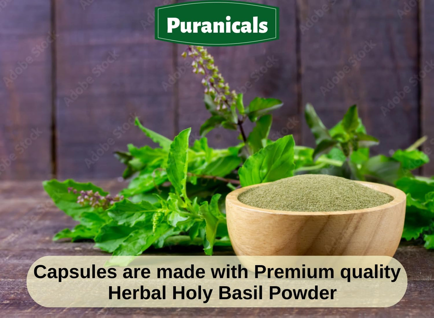 320 Capsules Puranicals Holy Basil Premium Supplement | Non GMO & Gluten Free | 600 mg Per Serving | Pure Herb Leaf