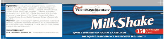 350 GM Peak Performance Nutrients Blue Milkshake for Enhanced Performance