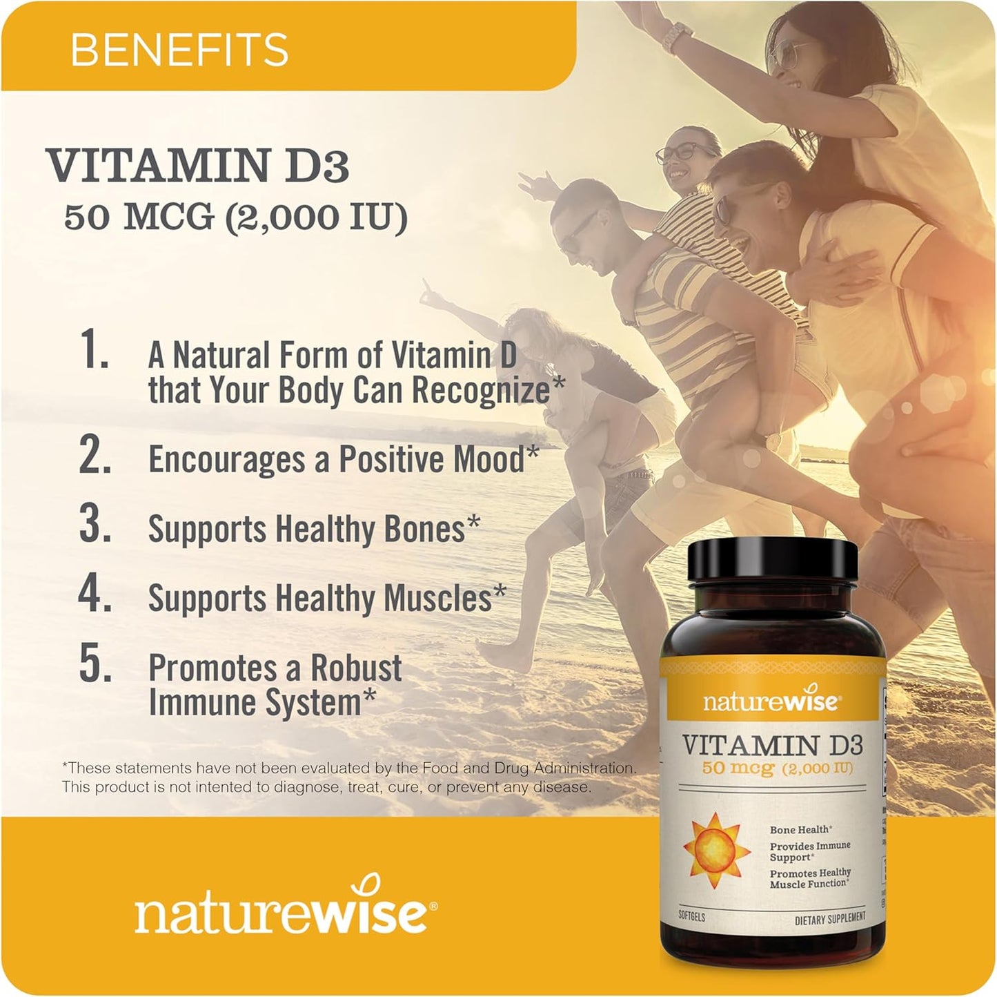 360 Count of NatureWise Vitamin D3 2000iu & 150 Softgels of Vitamin B Complex - Supports Muscle Function, Immune System, Energy, and Mental Clarity