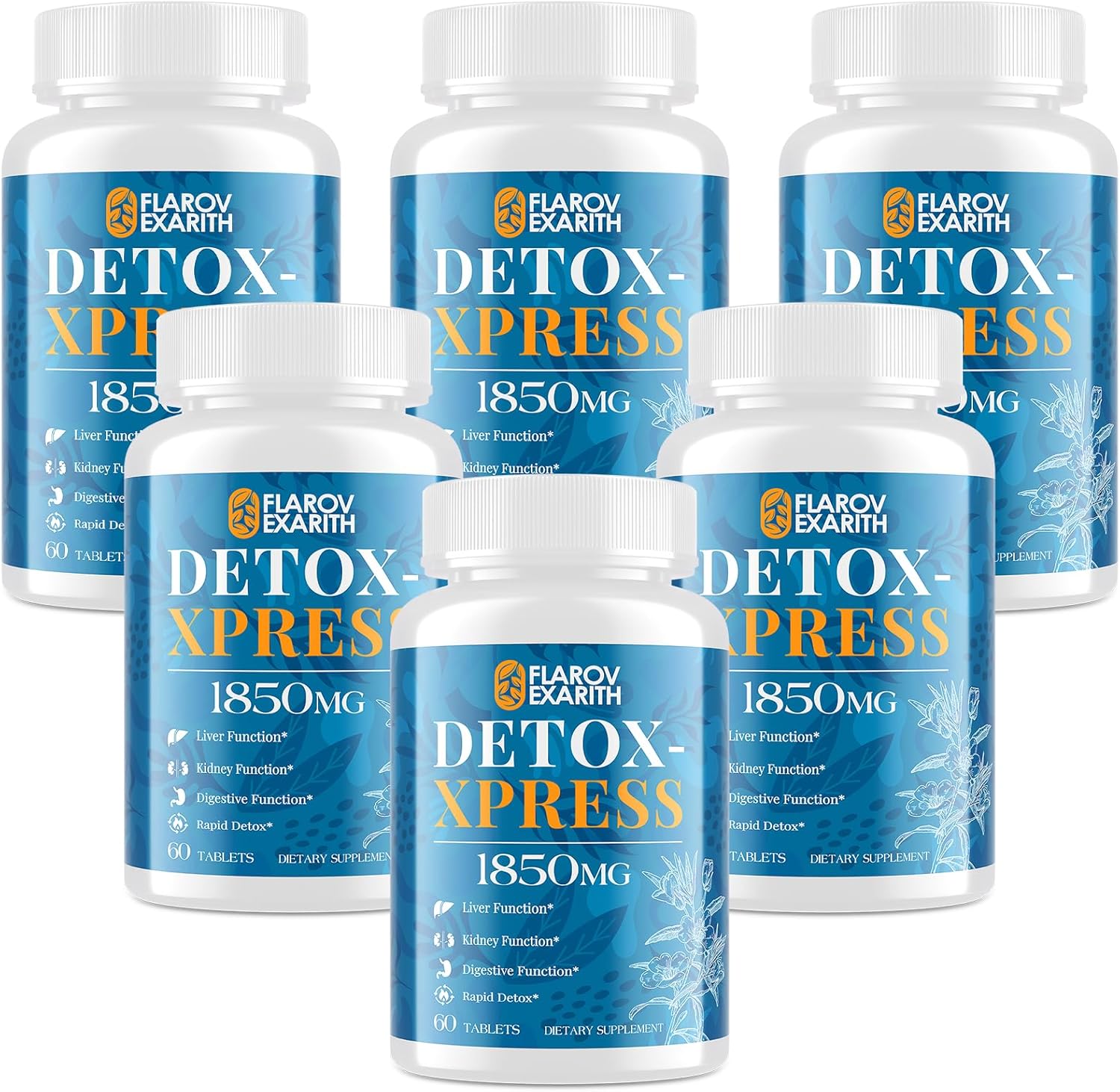 360 Vegan Flarovexarith Liver Kidney Cleanse Detox Tablets - Milk Thistle Supplement for Men & Women, Natural Herbal Formula for Body Detox, Toxin Flush, Digestion Balance & Mood, Max Absorption Liver Cleanser & Repair