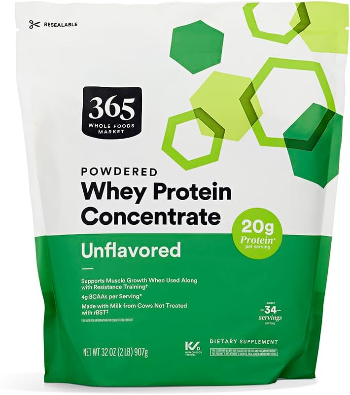 365 by Whole Foods Market Unflavored Whey Concentrate Protein Powder - 32 Ounces