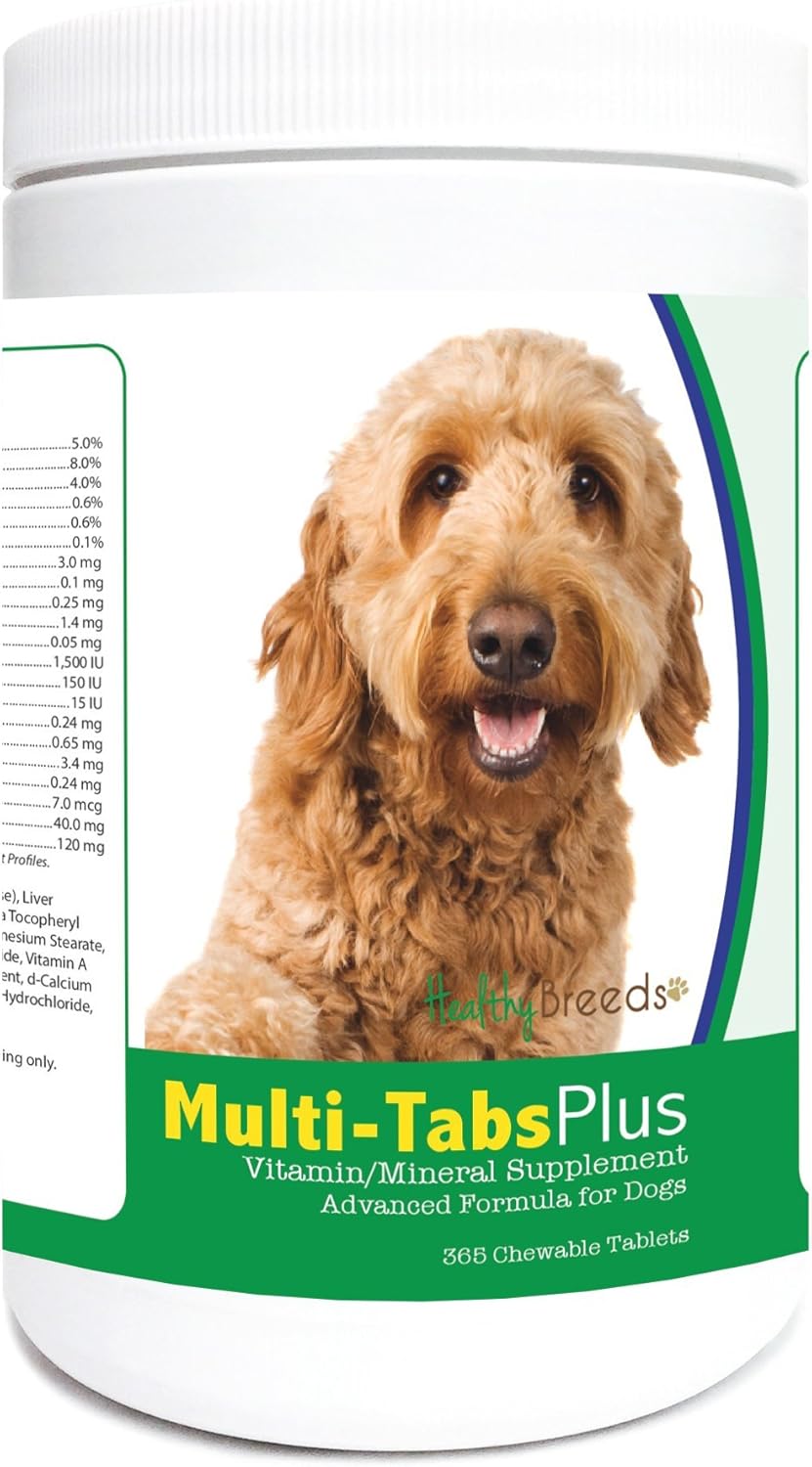 365 Count Healthy Breeds Goldendoodle Multi-Tabs Plus Chewable Tablets for Dogs