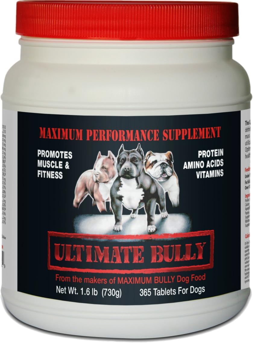 365 Tablet Ultimate Bully Performance Canine Supplement by Maximum Bully, Made in the USA