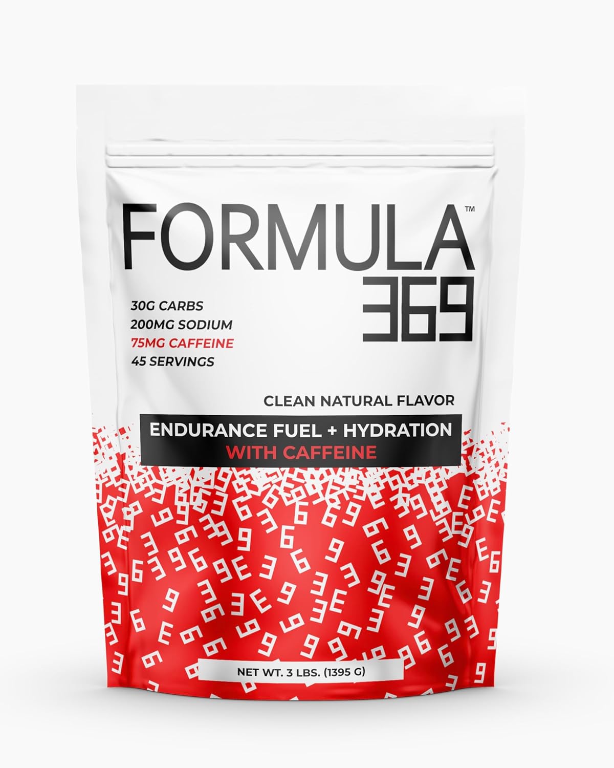3lb Bag Generic Formula 369 Endurance Fuel Drink Mix - 45 Servings, 30g Carbs, 75mg Caffeine - Vegan, Gluten Free