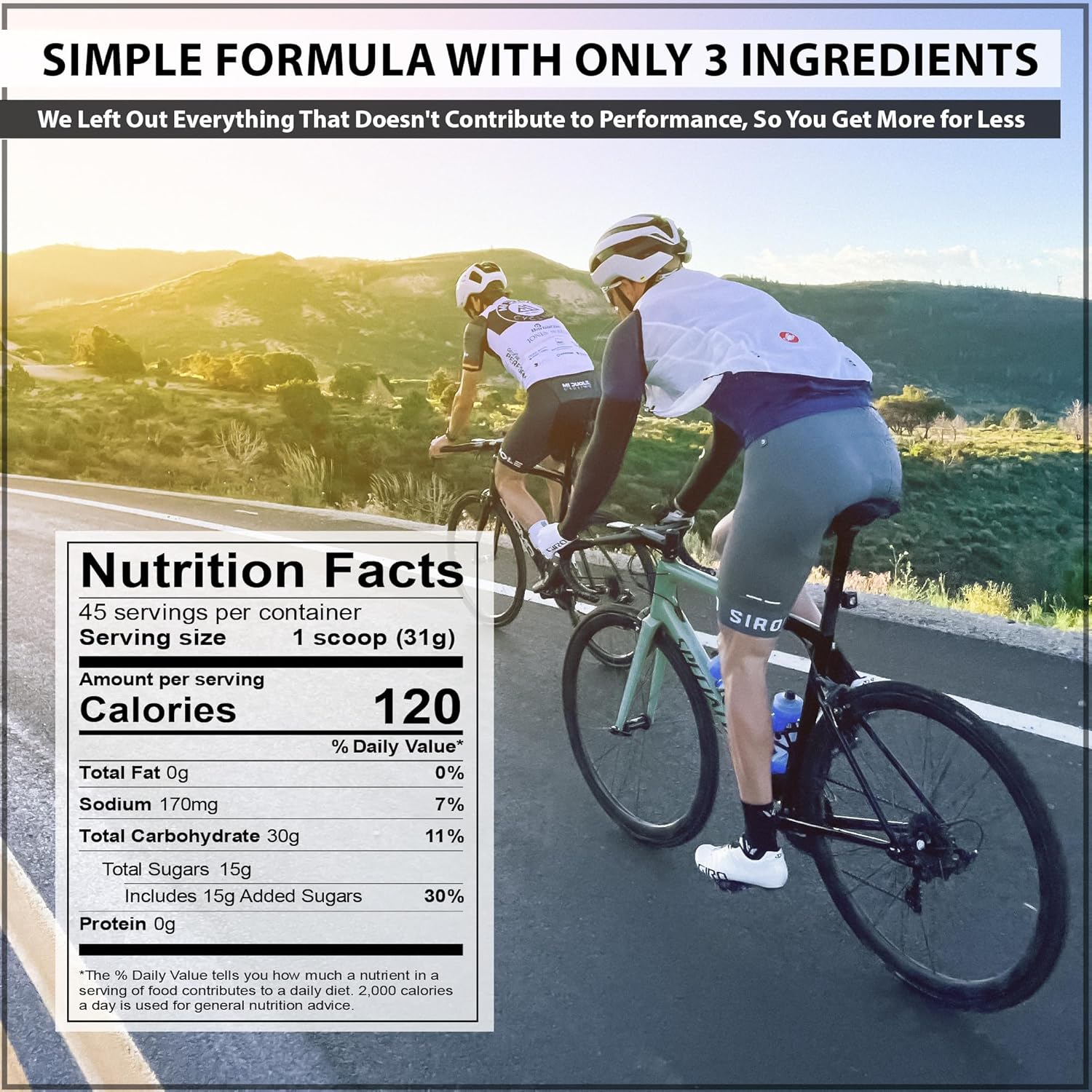3lb Bag Generic Formula 369 Endurance Fuel Drink Mix - 45 Servings, 30g Carbs, 75mg Caffeine - Vegan, Gluten Free