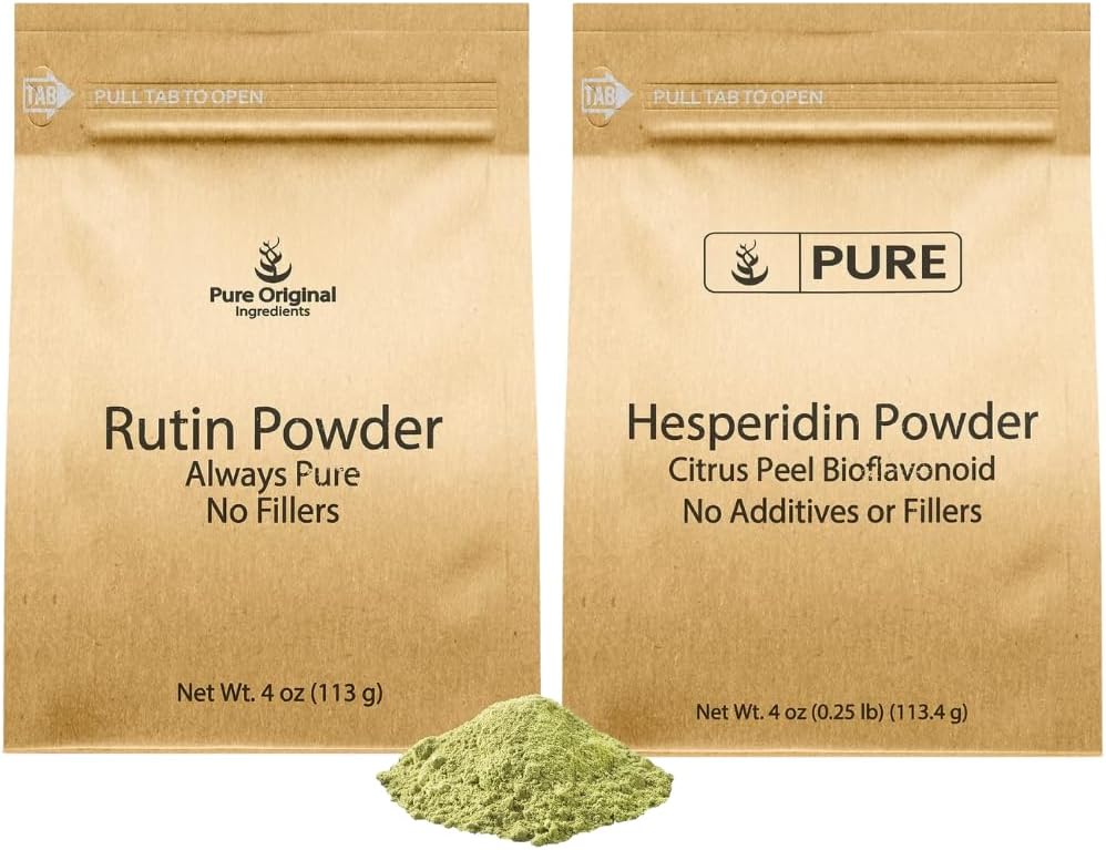 4 oz Hesperidin Powder and Rutin Powder Bundle - Pure Ingredients, Lab Verified Dietary Supplement