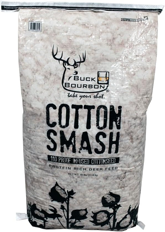 40 lb Bag of Deer Feed with Protein-Rich Buck Bourbon Cotton Smash Formula