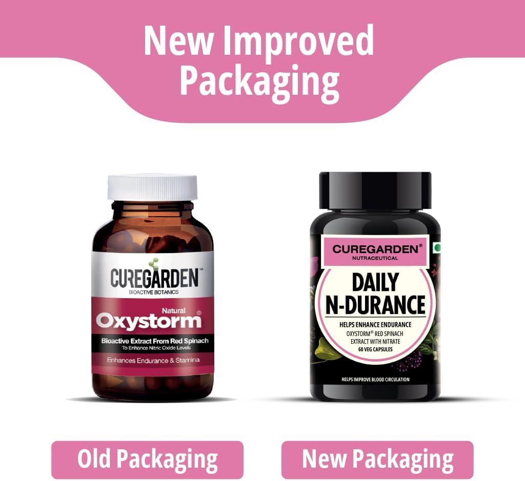 400mg Red Spinach Nitrate Extract Nitric Oxide Supplement - 60 Veg Capsules - Daily N-Durance Formula