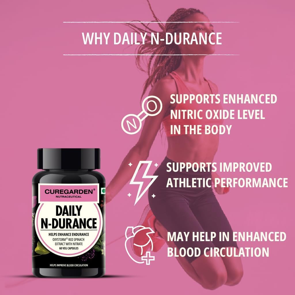 400mg Red Spinach Nitrate Extract Nitric Oxide Supplement - 60 Veg Capsules - Pre Workout Formula