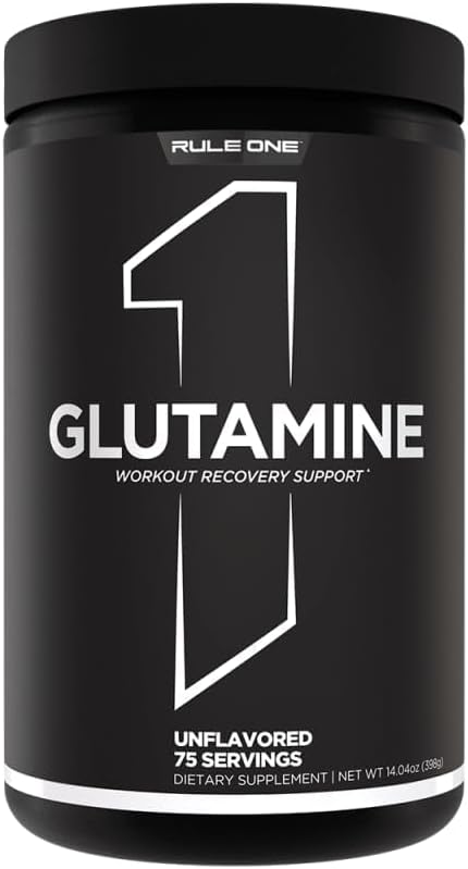 rule-1-proteins-r1-glutamine-powder---unflavored-375g---75-servings---amino-acid-supplement-for-muscle-recovery-and-growth-1
