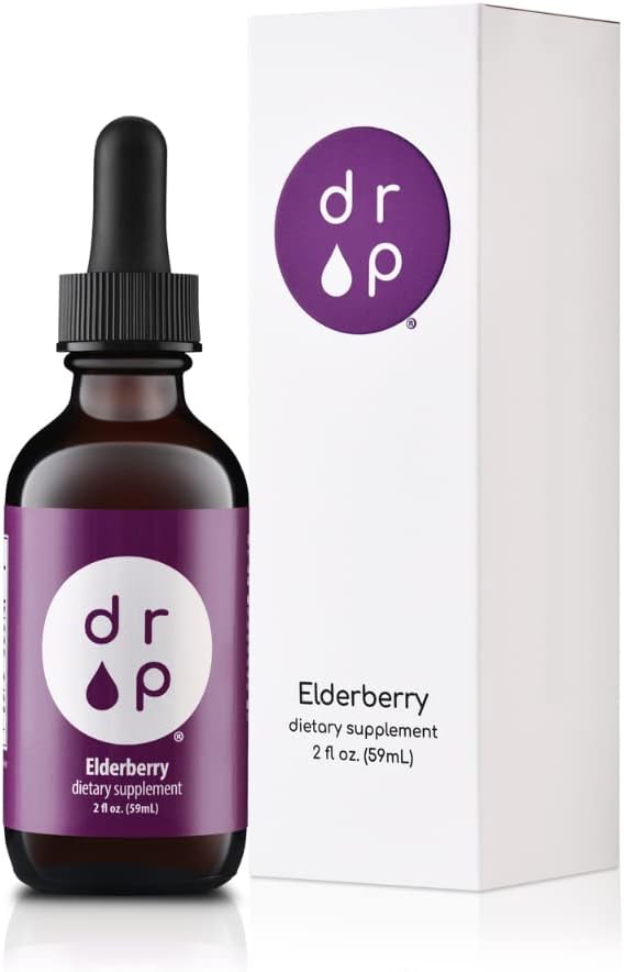 Organic Trace Minerals, Elderberry, Vitamin B12, Vitamin D3+K2 Drops Bundle - D R P Drop Supplements for Immune Support - Espot.com.au