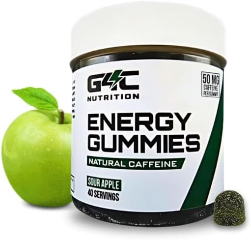 Organic Guayusa Energy Gummies with 50mg Caffeine per Gummy, Sour Apple Flavor - 40ct - Espot.com.au