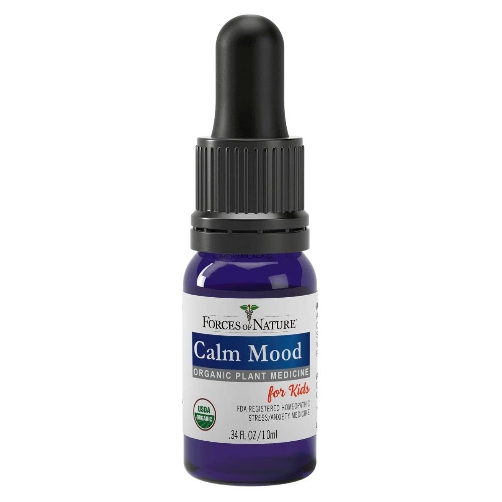 Organic Homeopathic Calm Mood Formula for Kids - 0.34 Fl Oz - Multi-Action Support for Mood Swings, Irritability, Stress, and Worry - Non-Drowsy - Espot.com.au
