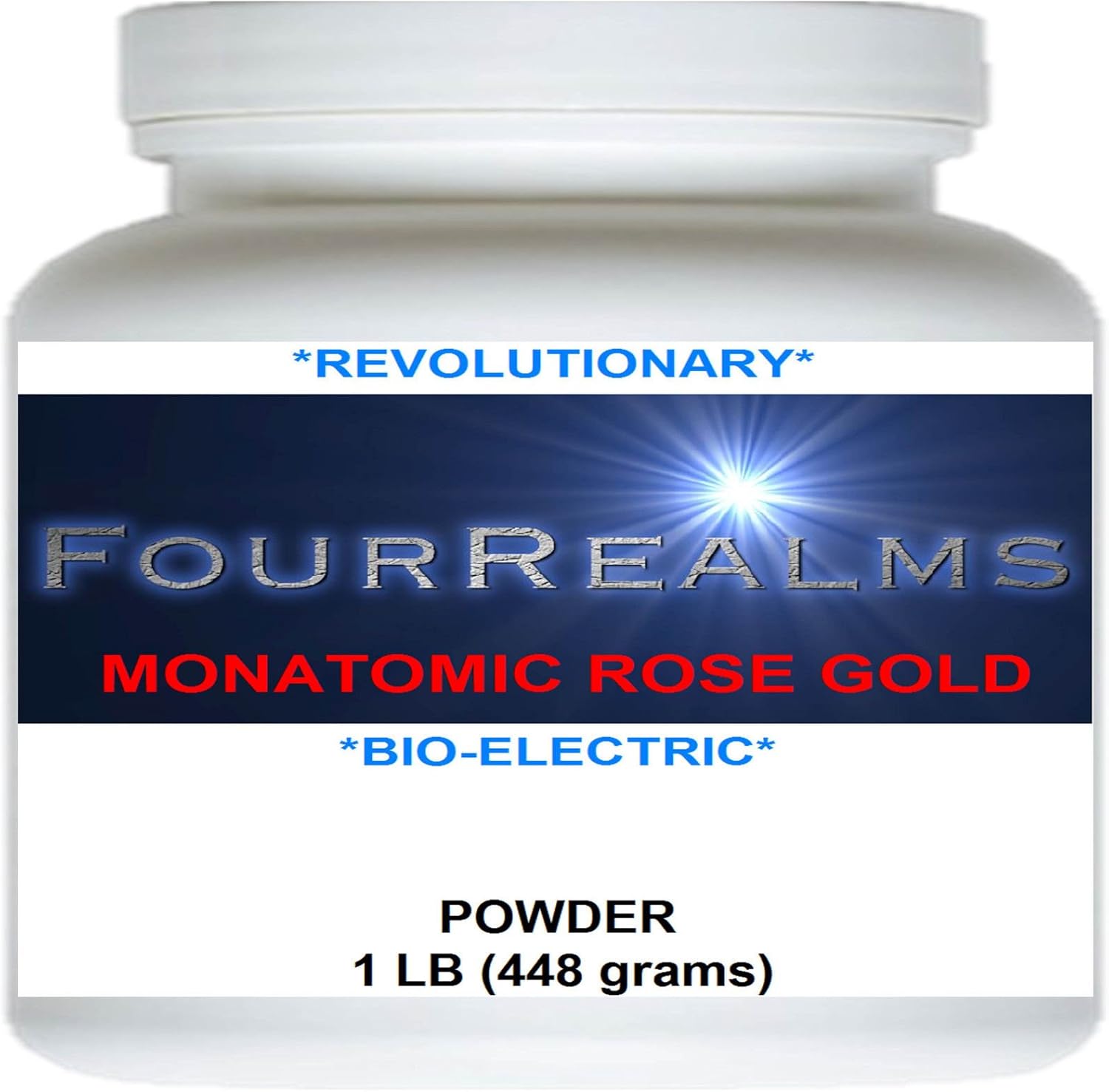 448 Grams of Mother Earth Alchemy Monatomic Rose Gold - Powerful ORMUS Supplement - 1lb Container