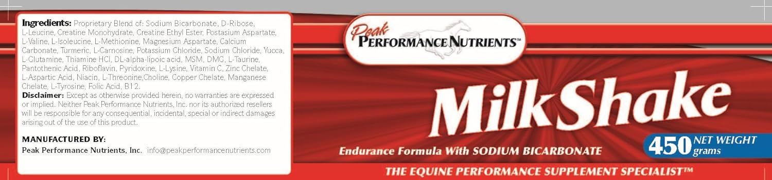 450 GM Peak Performance Nutrients Red Milkshake for Optimal Performance