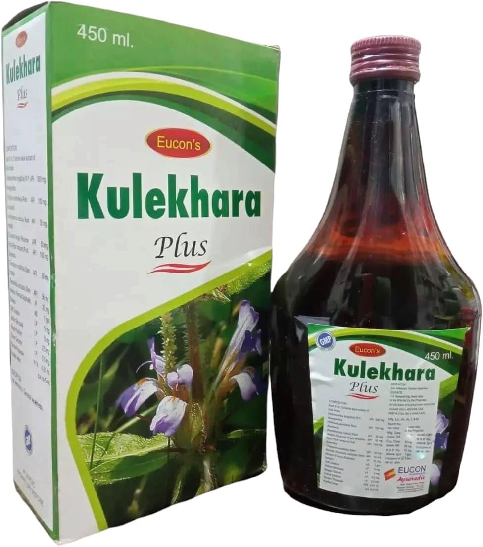 450 ml Kulekhara Plus Syrup: Herbal Hemoglobin Booster with Hygrophila auriculata for Natural Increase