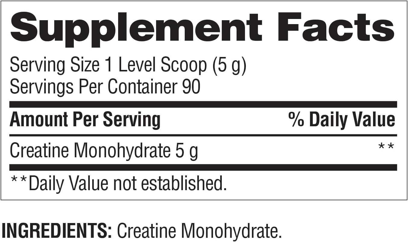 450G Nature's Wonder Micronized Creatine Monohydrate Powder - 5g per Serving, Muscle Energy & Health, Lactose-Free - 90 Servings