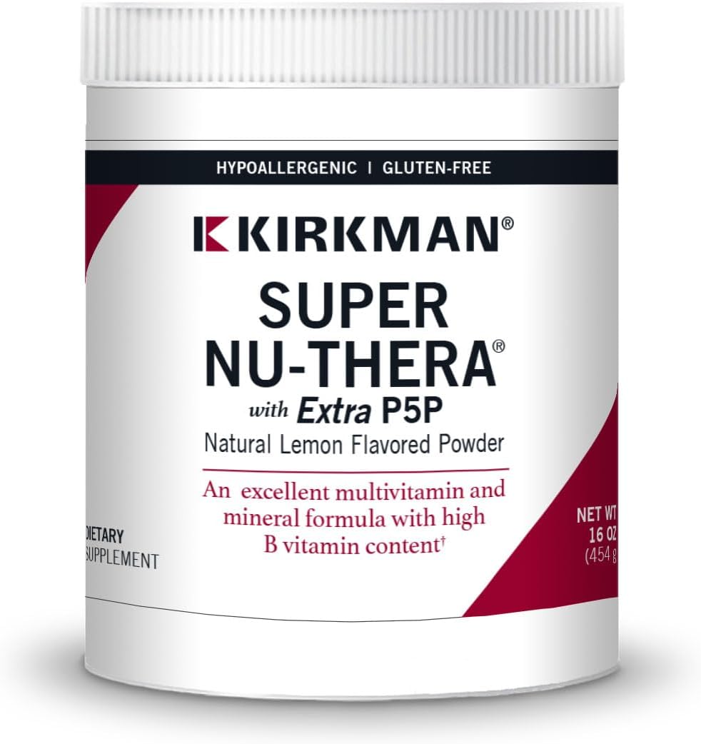 454 gm/16 oz Kirkman Super Nu-Thera® Powder with 25 mg P-5-P - Enhanced Formula Multi Vitamin