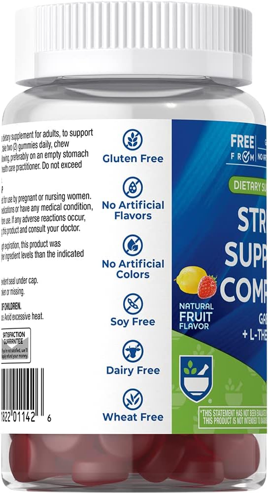 48 Count Rite Aid Stress Support Gummies with GABA, L-Theanine, and Lemon Balm Extract