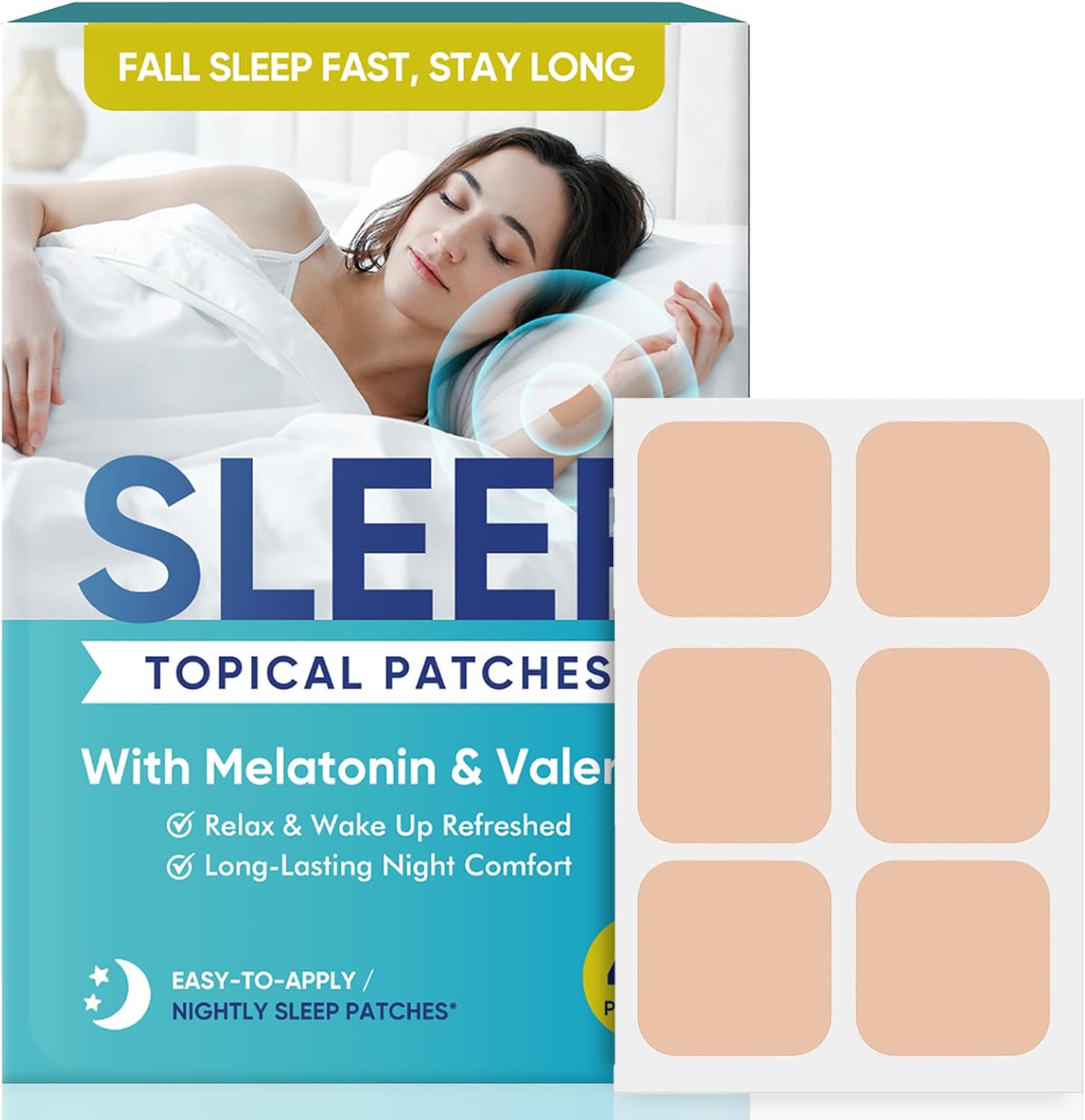 48 Le Touch Sleep Patches: Natural Plant Extracts for Adults, Fast Sleep Aid with No Morning Grogginess