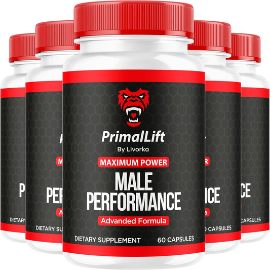 5 Month Supply of LIVORKA Primal Lift Capsules - All Natural Advanced Formula for Men - 300 Pills
