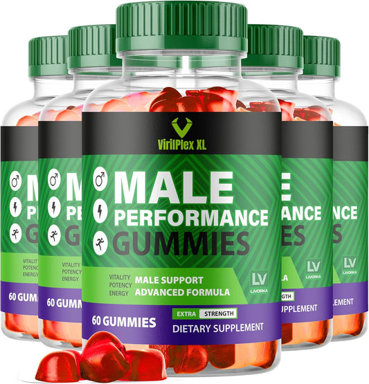 5-Month Supply of LIVORKA VirilPlex XL Gummies, 300 Gummies (5 Pack)