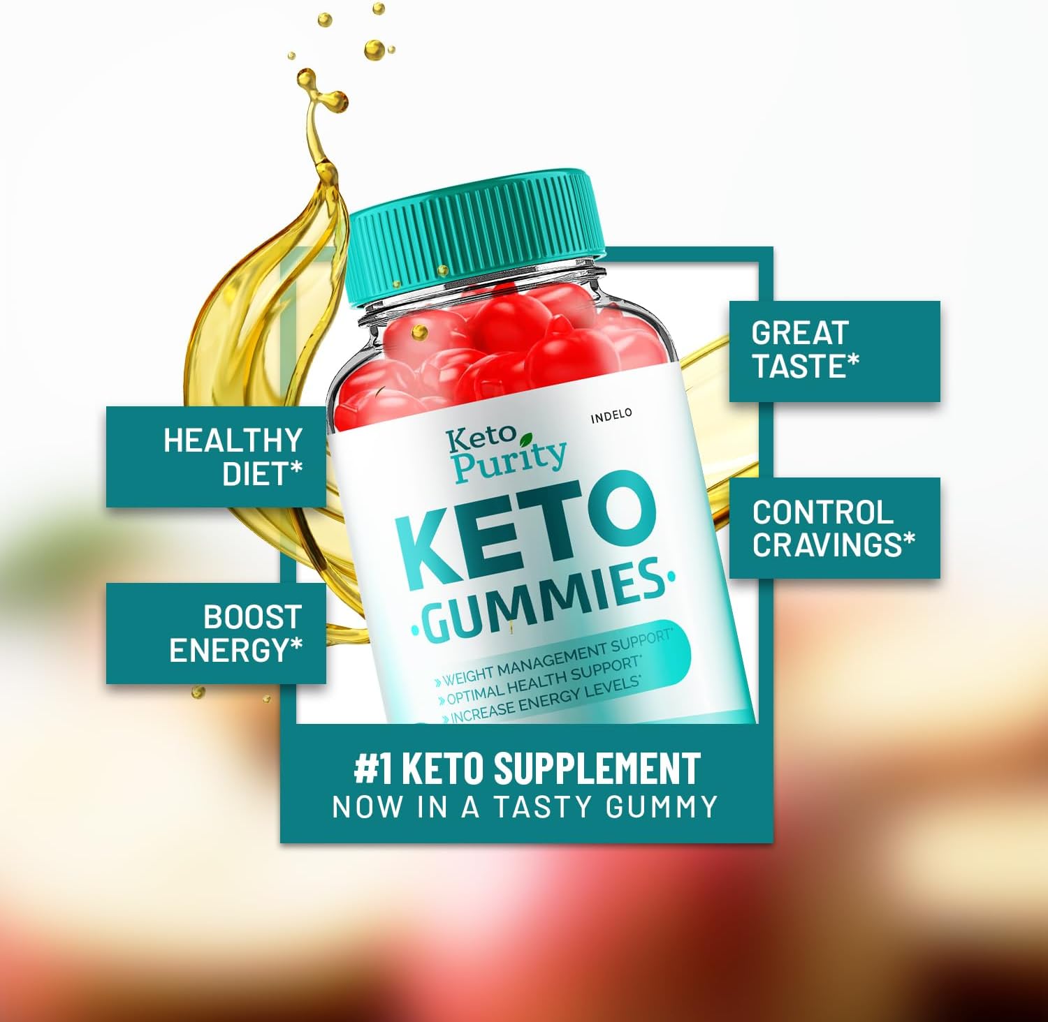 5 Pack Keto Purity ACV Gummies for Weight Management - Apple Cider Vinegar Supplement with Vitamin B12 - KetoPurity Gummies with Advanced Loss Formula
