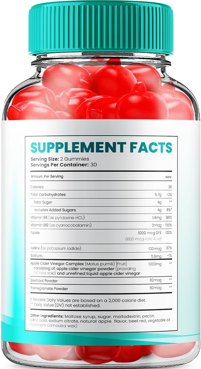 5 Pack Keto Purity ACV Gummies for Weight Management - Apple Cider Vinegar Supplement with Vitamin B12 - KetoPurity Gummies with Advanced Loss Formula