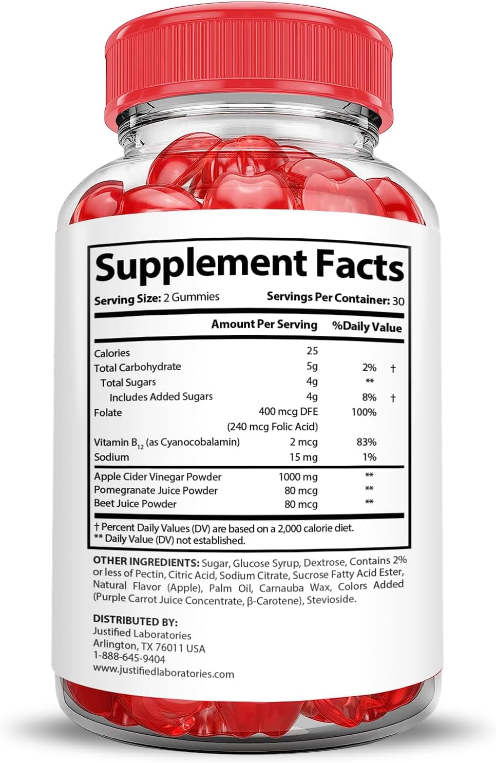 5 Pack Lifetime Keto ACV Gummies with Pomegranate Beet Juice - 1000MG Advanced Formula, B12, Vegan, Non GMO