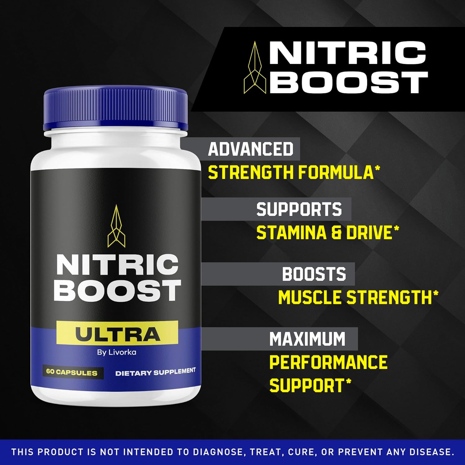 5 Pack Nitric Boost Ultra Capsules - Advanced Formula for 5 Months Supply with 300 Capsules