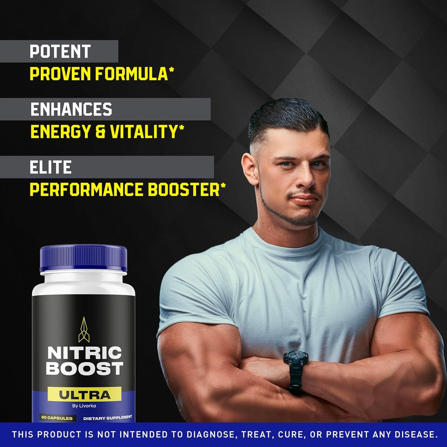 5 Pack Nitric Boost Ultra Capsules - Advanced Formula for 5 Months Supply with 300 Capsules