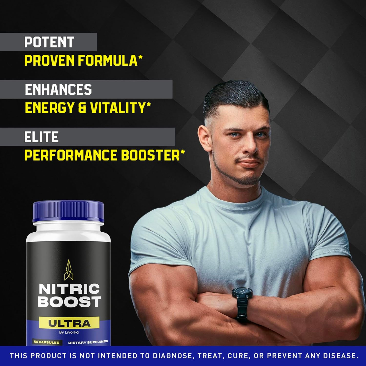 5 Pack Nitric Boost Ultra Capsules - Advanced Formula for 5 Months Supply with 300 Capsules